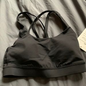 NWT lululemon black energy bra